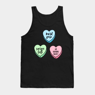 Sassy Valentines Day Candy Hearts Tank Top